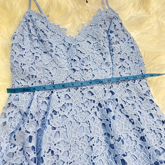 COPY - Periwinkle Womens Sleeveless Lace Fit & Flare Midi Dress - Picture 2 of 7